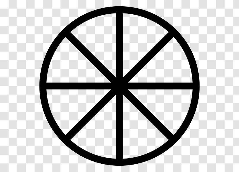 Book Of Shadows Spoke Dharmachakra Wheel The Year Sun Cross - Black And White - Symbol Transparent PNG