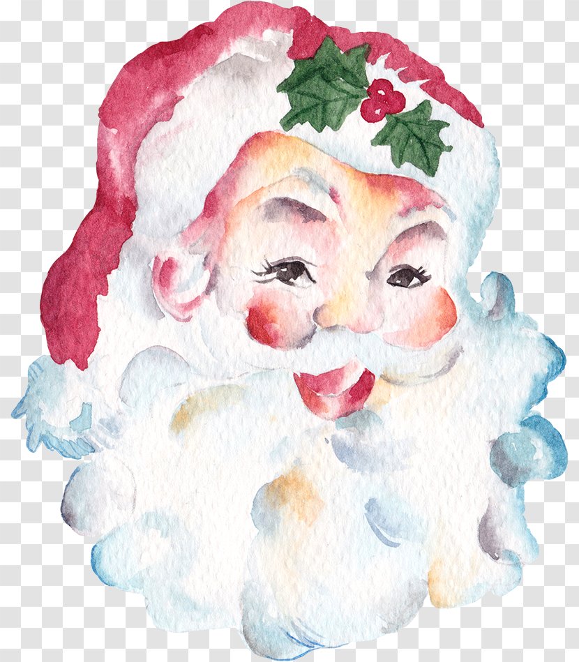 Santa Claus Christmas Decoration Snowman - Petal - Gouache Painted Transparent PNG