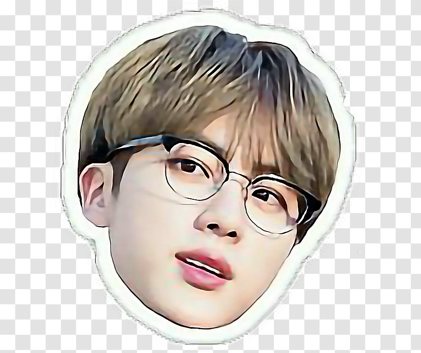 Jin BTS Glasses Awake K-pop - Flower - Bts Funny Face Transparent PNG