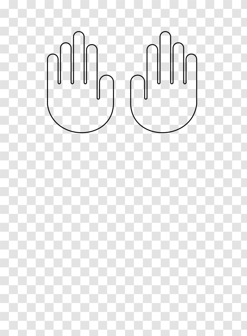 Thumb Line Art Point - Monochrome - Angle Transparent PNG