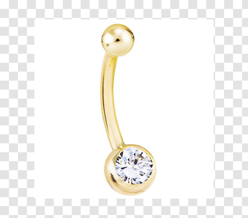 Earring Navel Piercing Gold Solitaire Body - Gemstone Transparent PNG