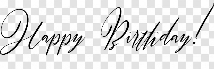 Text Handwriting Birthday Font - Monochrome Photography - Word Transparent PNG