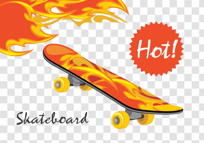 Skateboard Stock Photography Illustration - Royaltyfree - With Flame Transparent PNG
