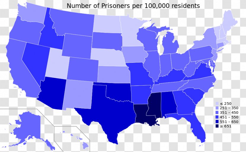 United States Incarceration Rate Prisoner In The - Us State Transparent PNG