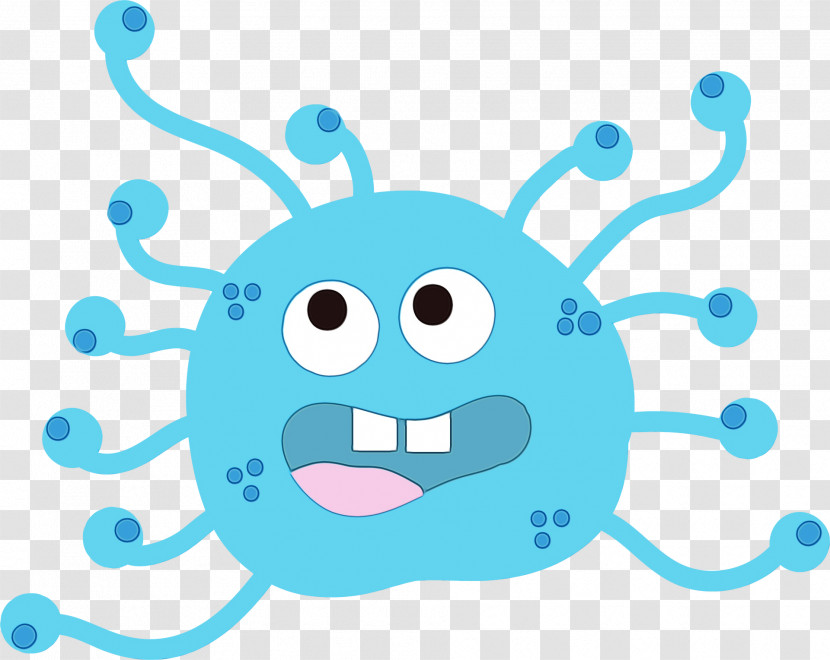 Blue Turquoise Aqua Cartoon Line Transparent PNG