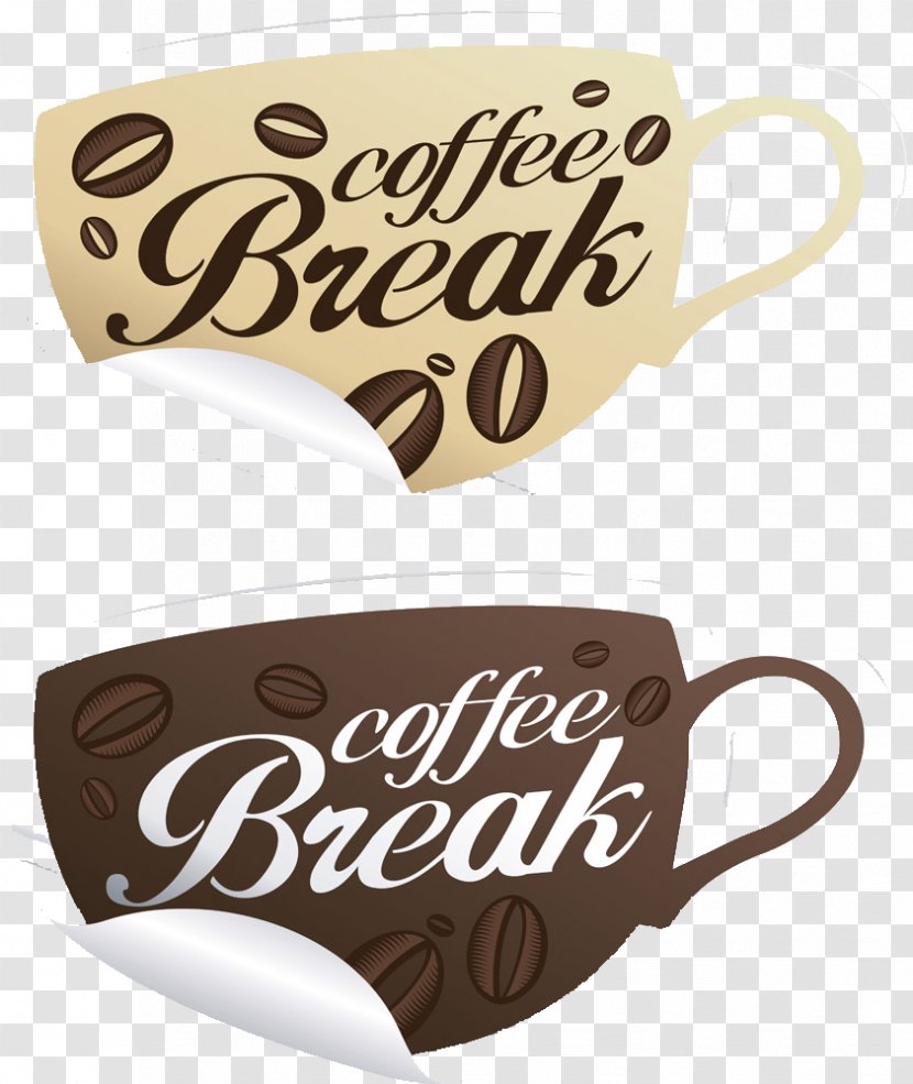 Coffee Cup Cafe Sticker - Text - Icon Logo Design Image Transparent PNG