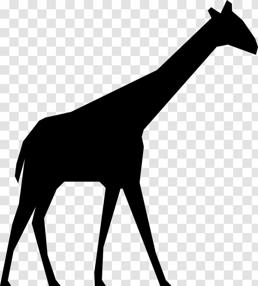 Giraffe Vector Graphics Clip Art Image Silhouette - Monochrome Photography Transparent PNG