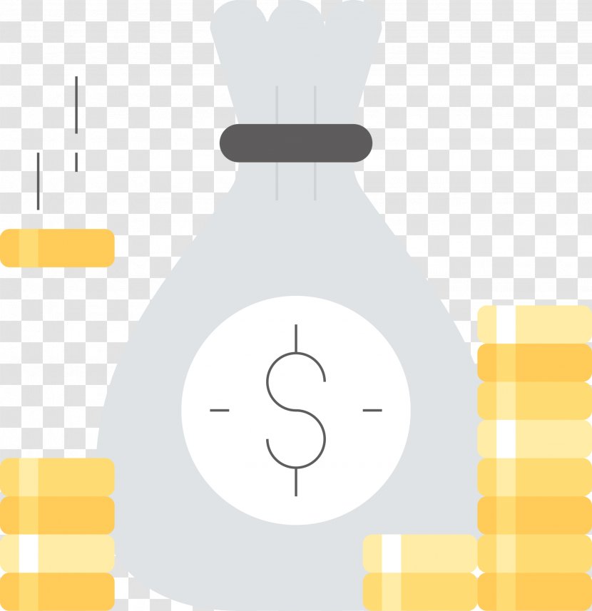 Money Flat Design Bag - Yellow - Chart Transparent PNG