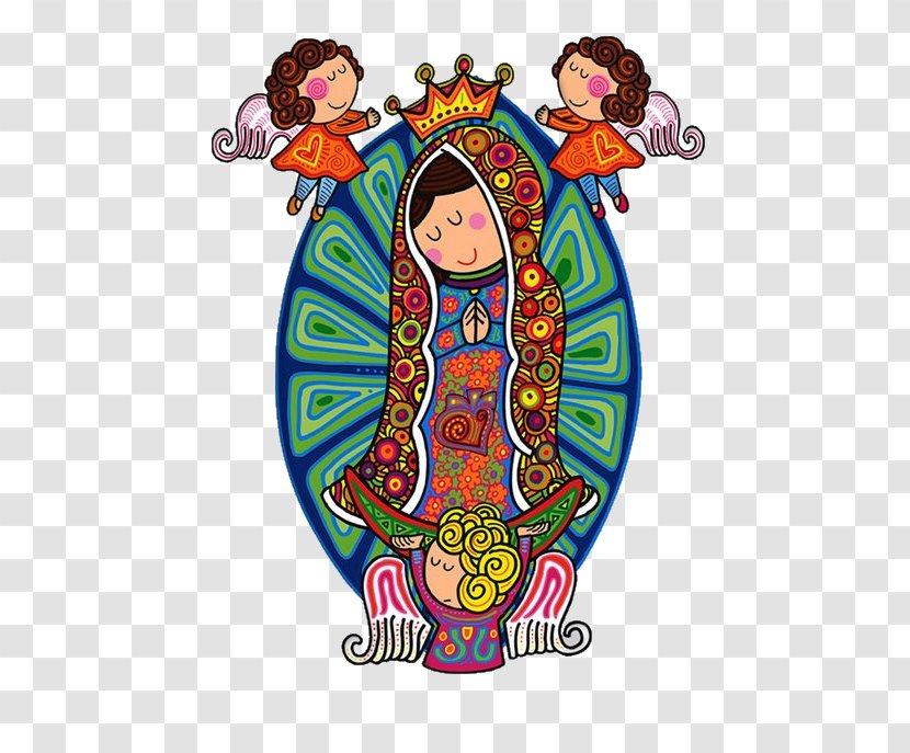 Our Lady Of Guadalupe Drawing Painting Luján - Religion - Virgen Del Carmen Transparent PNG