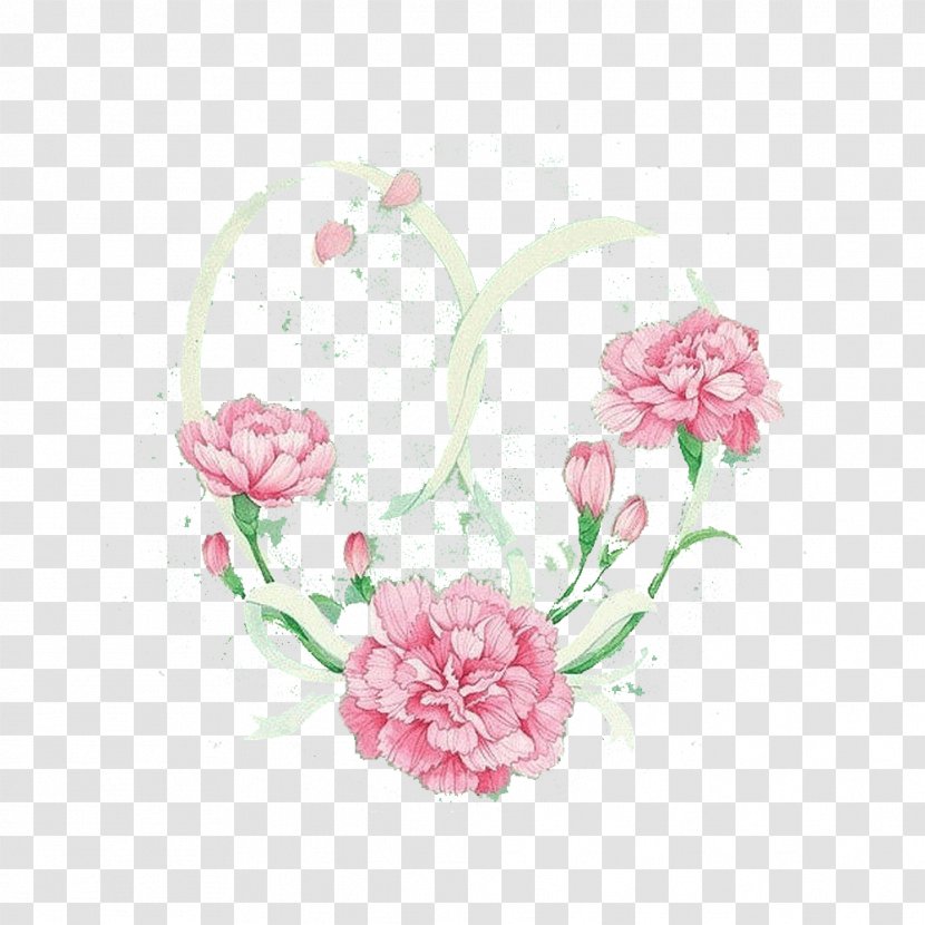 Carnation Cartoon - Flowering Plant - Blooming Peony Background Transparent PNG