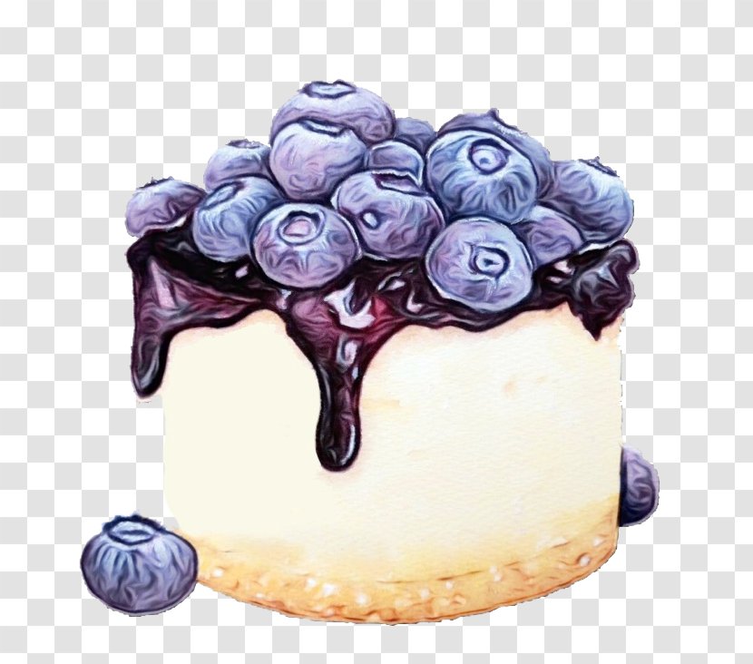 Blueberry Berry Food Bilberry Fruit - Watercolor - Grape Vitis Transparent PNG
