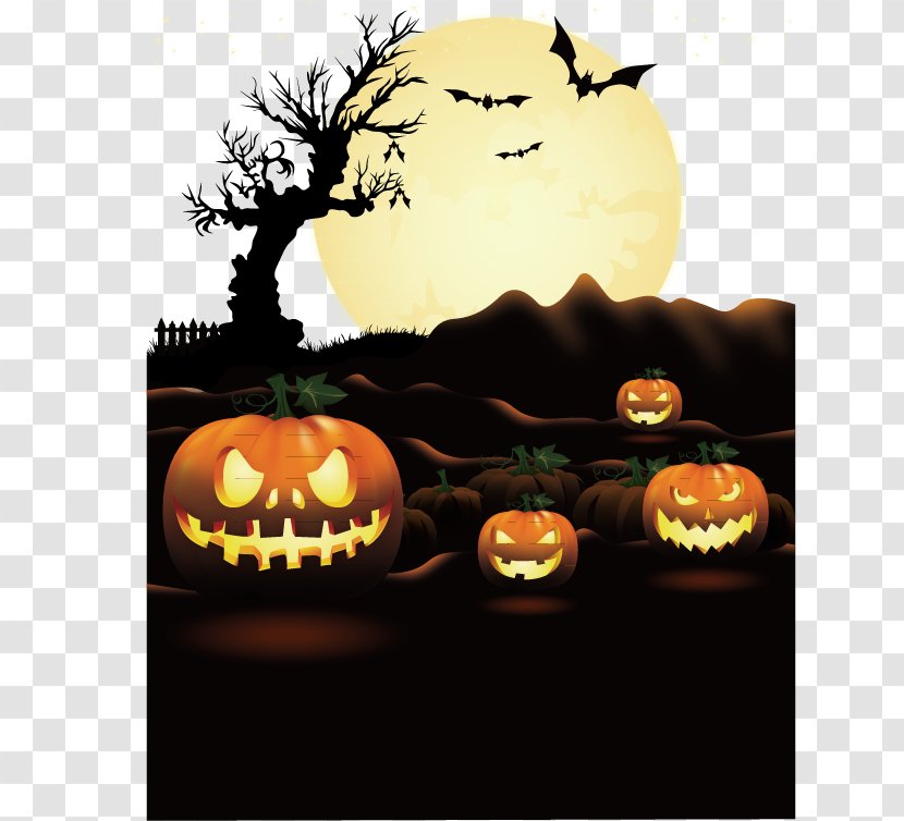Halloween Party Poster Jack-o'-lantern - Calabaza Transparent PNG