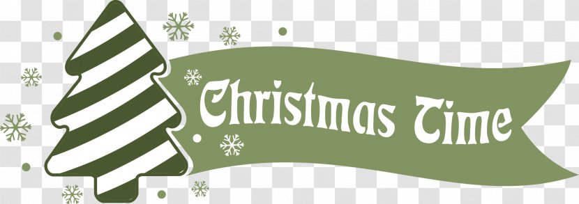 Christmas Tree Illustration - Grass - Vector Banner Tag Transparent PNG