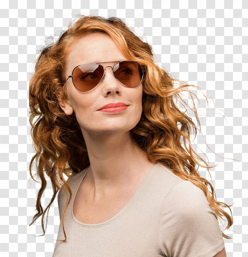 Blond Sunglasses Brown Hair Long - Wide Transparent PNG