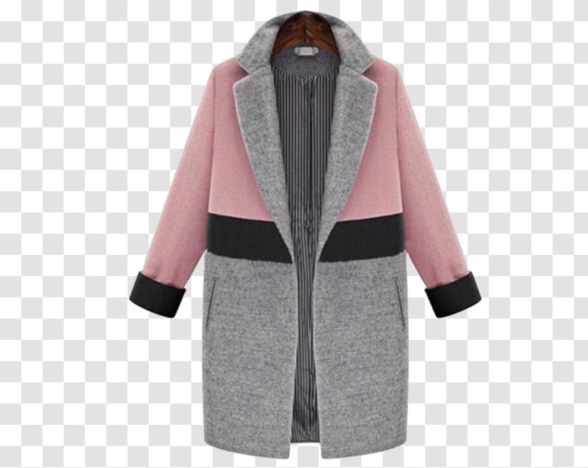 Overcoat Jacket Clothing Outerwear - Color Block Transparent PNG