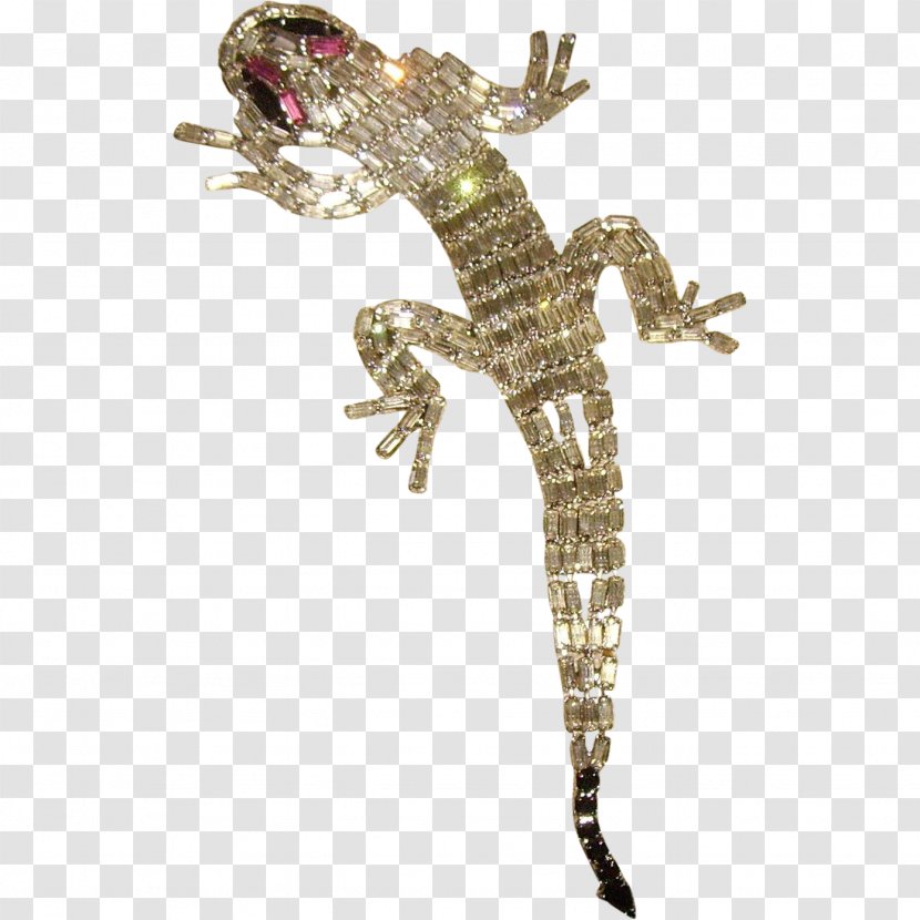 Lizard Reptile Imitation Gemstones & Rhinestones Brooch Gecko - Tail Transparent PNG