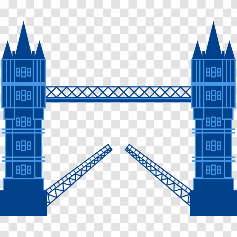 Building Blue Download - Diagram - Geometric HighRise Bridge Transparent PNG