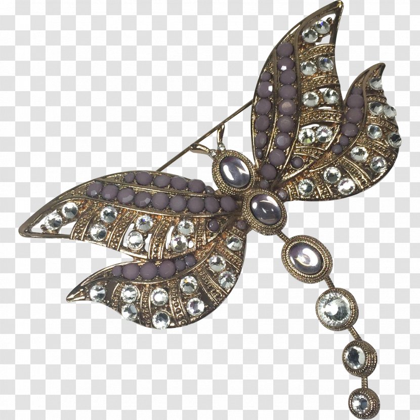 Butterfly Brooch Clothing Accessories Jewellery Pollinator - Moths And Butterflies - Dragonfly Transparent PNG