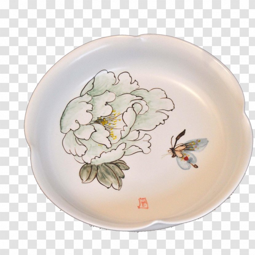 Jingdezhen Plate Tableware Porcelain Bone China - Bowl - Milky White Pattern Plates Transparent PNG