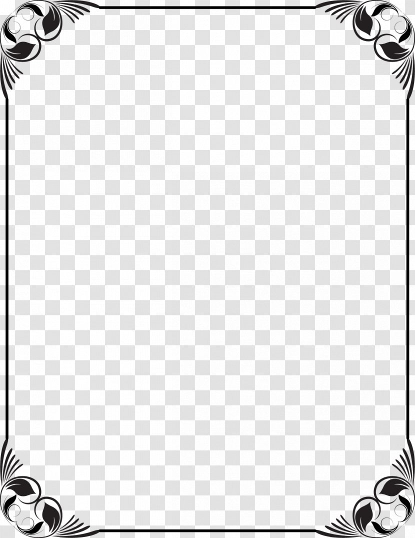 Picture Frames Black And White Clip Art - Coreldraw - Frame Transparent PNG