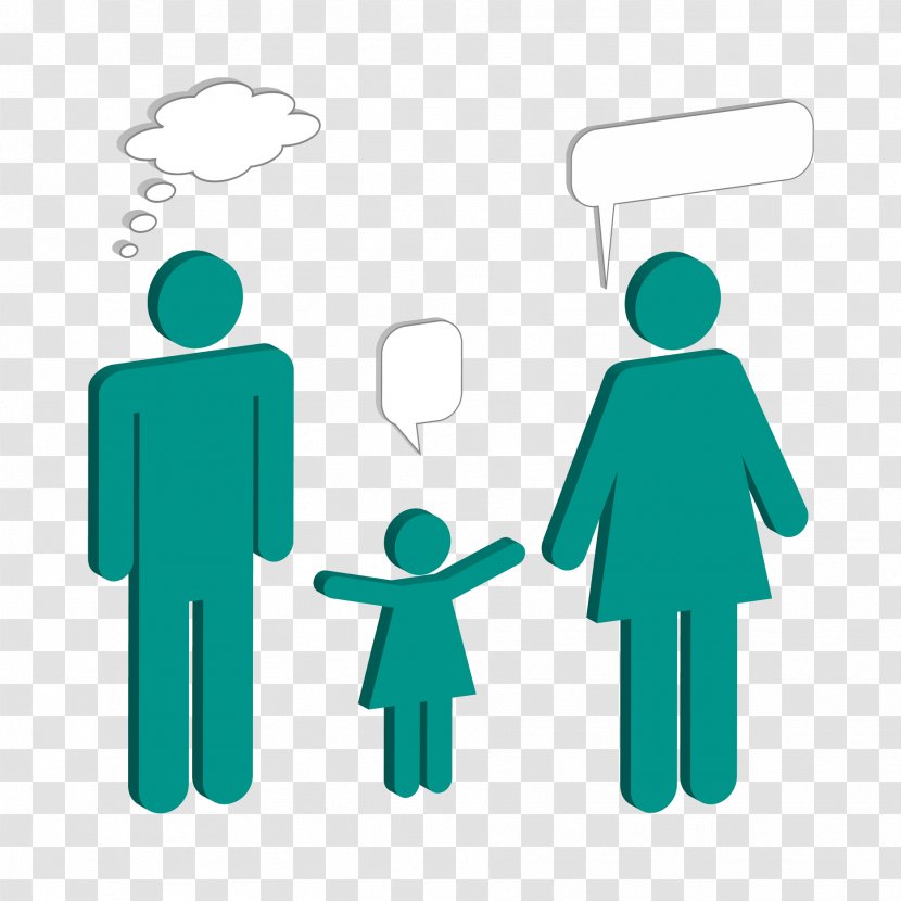 Child Woman Illustration - Text - A Family Of Words Bubbling Over Their Heads Transparent PNG