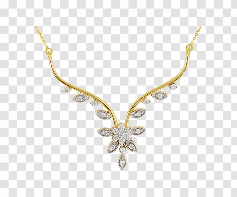 Necklace Charms & Pendants Gold Jewellery Diamond - Platinum Transparent PNG