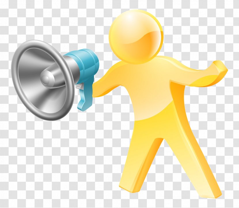 Megaphone Person Photography Illustration - Watercolor - A Yellow Man Talking With Trumpet Transparent PNG
