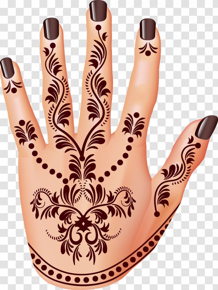 Mehndi - Drawing - Glove Arm Transparent PNG