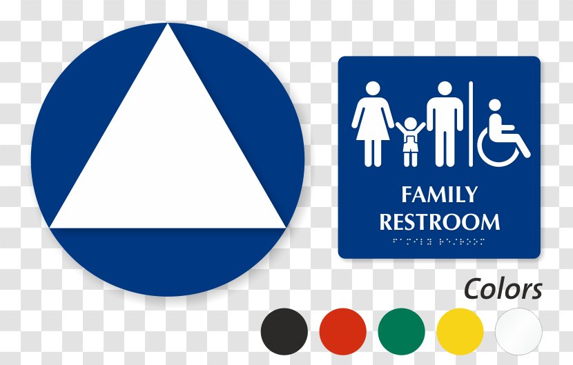 ADA Signs Signage Public Toilet Disability - Gender Neutrality - Accessible Transparent PNG