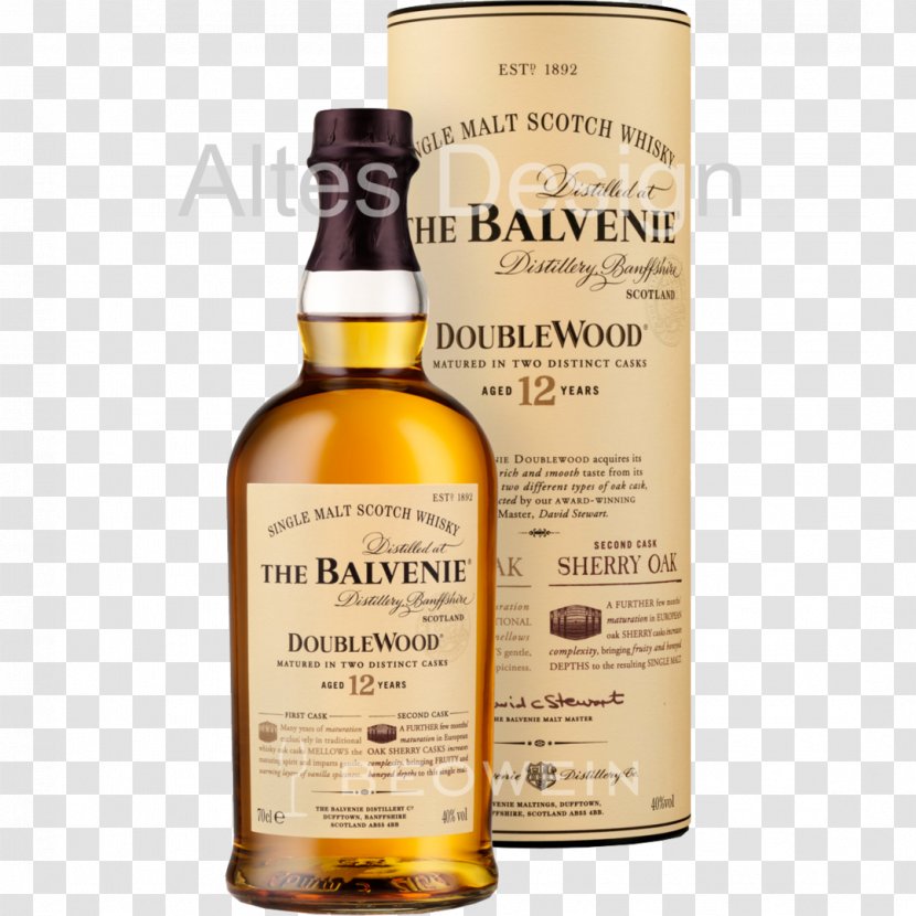 Balvenie Distillery Single Malt Whisky Scotch Speyside - Glass Bottle - Wine Transparent PNG