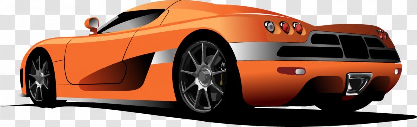 Sports Car Luxury Vehicle Royalty-free - Motor - Vector Realistic Orange Transparent PNG