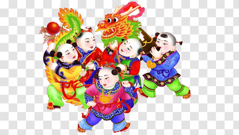 Dragon Dance Lion Chinese New Year Festival Transparent PNG