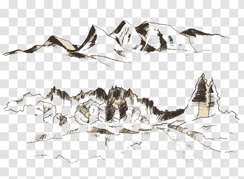 Engraving Drawing Mountain Illustration - Forest - Views Engravings Transparent PNG