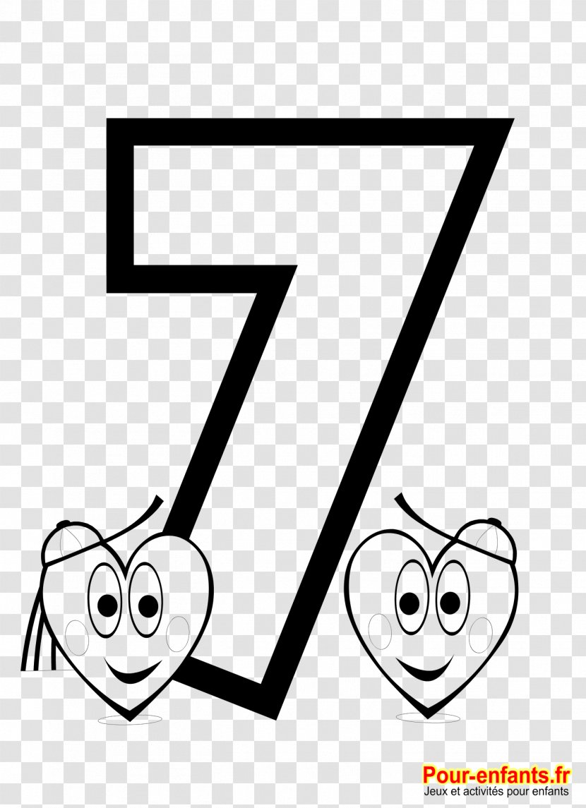 Coloring Book Child Drawing Number Numerical Digit - Black And White Transparent PNG