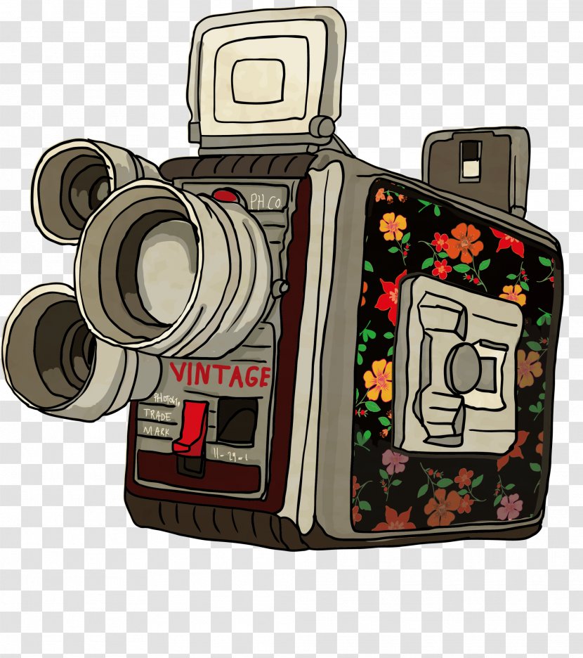 Video Camera - Vintage Clothing - Retro Flower Transparent PNG