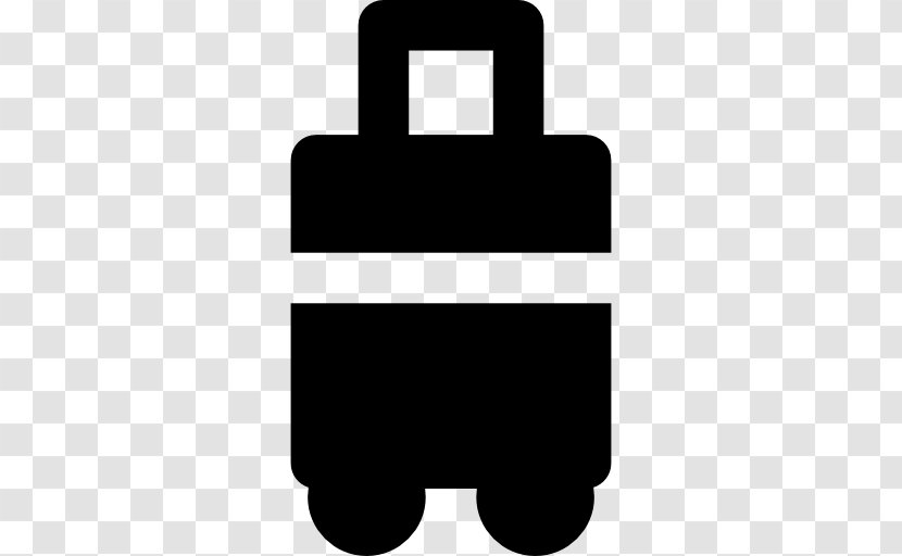 Black And White Rectangle - Baggage - Airport Transparent PNG