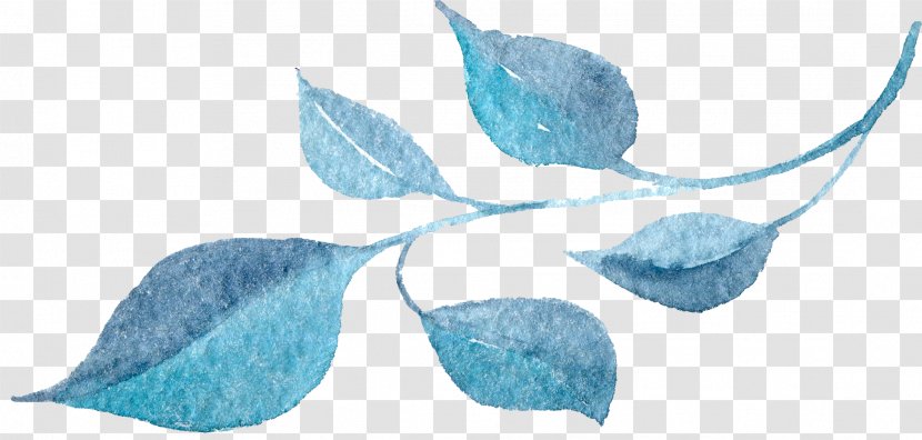 Watercolor Painting Flower Blue - Leaf - Transparent Background Floral Botanical Flowers Transparent PNG