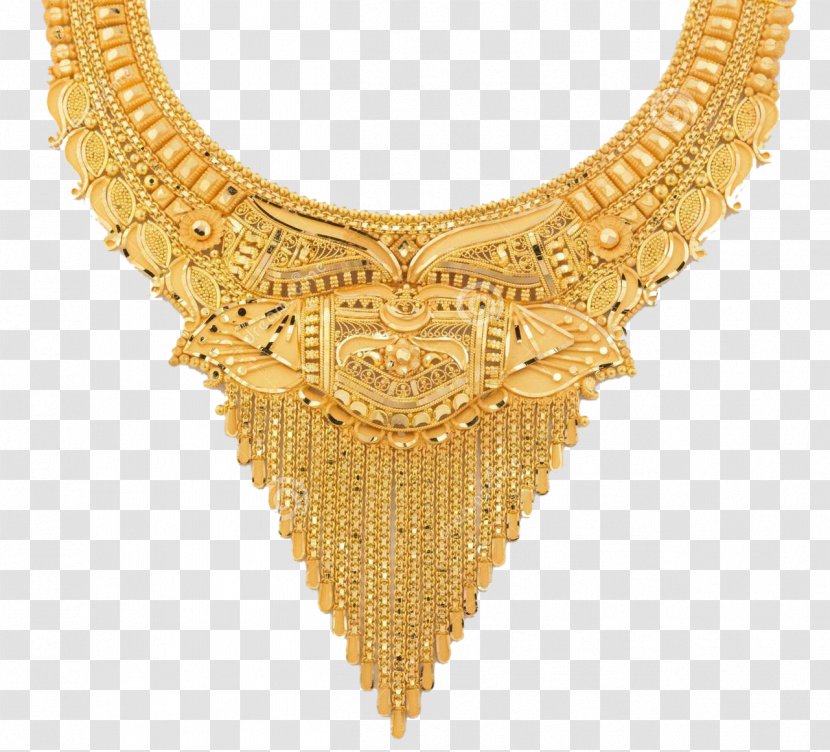 Earring Jewellery Gold Jewelry Design Necklace - Metal Transparent PNG