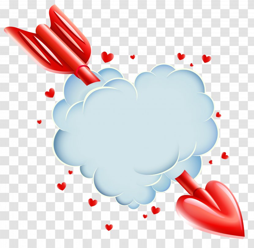 Heart Love Valentine's Day Clip Art - Cloud Transparent PNG