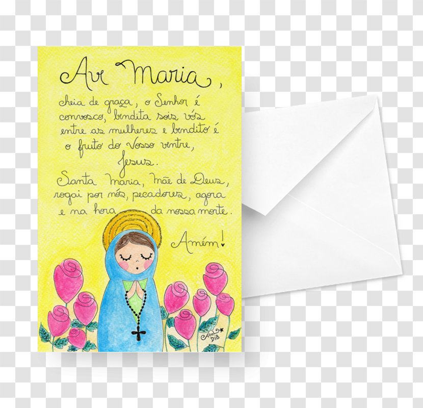 Prayer Illustration Ave Maria Faith Greeting & Note Cards Transparent PNG