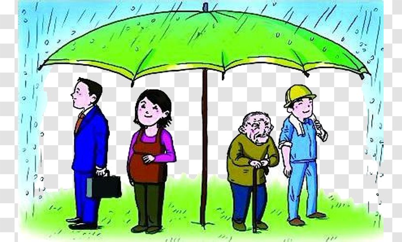 Ministry Of Human Resources And Social Security Insurance U4e2du56fdu56fdu8425u517bu8001u4fddu9669u5236 U793eu4f1au4fddu969cu57fau91d1 - Shelter From The Rain Transparent PNG