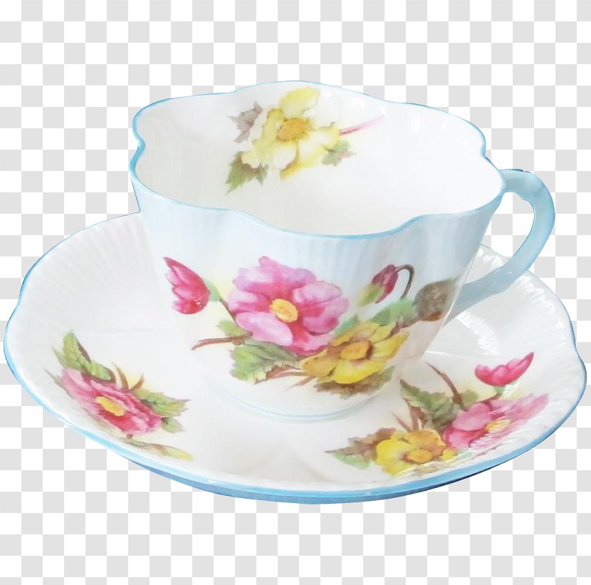 Shelley, Suffolk Saucer Tableware Porcelain - Coffee Cup - Chinese Tea Transparent PNG