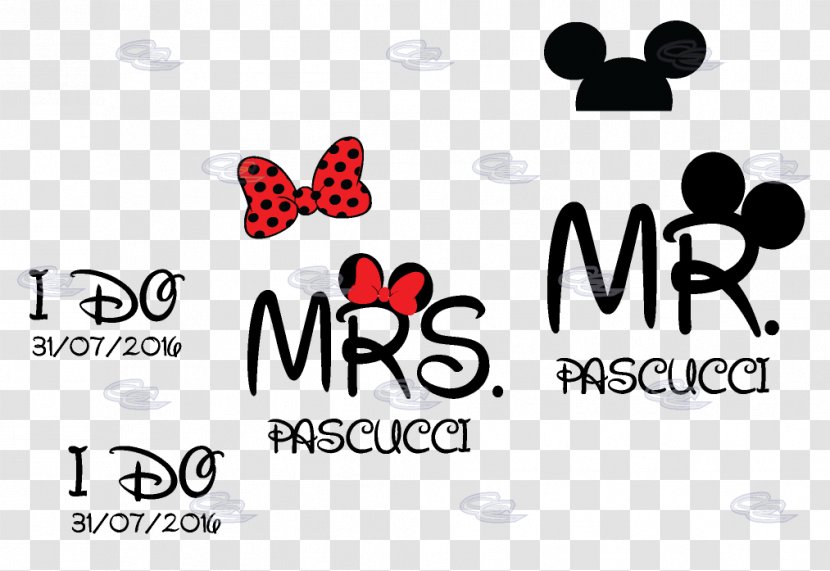 Minnie Mouse Mickey T-shirt Mrs. Mr. - Area - Cute Dot Transparent PNG
