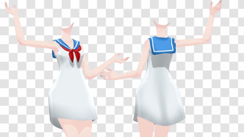 Sailor Dress Shoulder Uniform MikuMikuDance - Watercolor Transparent PNG