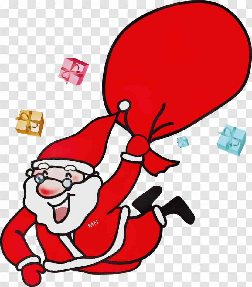Santa Claus Cartoon - Mrs - Pleased Red Transparent PNG