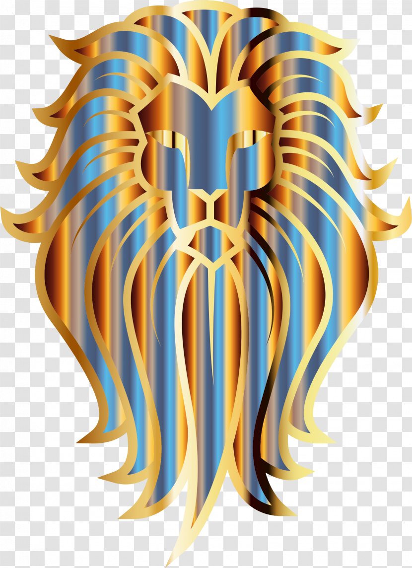 Lion Tattoo Face Felidae Clip Art - Drawing - Chrome Transparent PNG