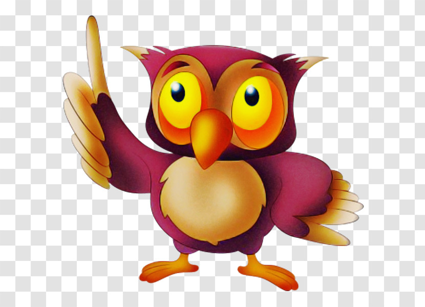 Bird Owl Cartoon Bird Of Prey Animation Transparent PNG