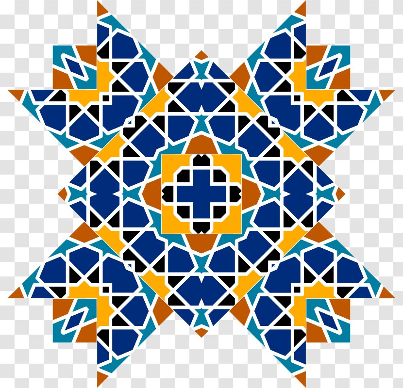 Islamic Geometric Patterns Architecture Clip Art - Blue Transparent PNG