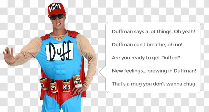 Waiting For Duffman Costume Oh Yeah Duff Beer - Joint - Simpson Transparent PNG