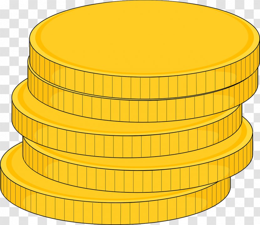 Money Coin Saving Clip Art - Gold - Stack Transparent PNG